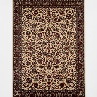 Alfombra antigua grande motivos florales - Imagen 1