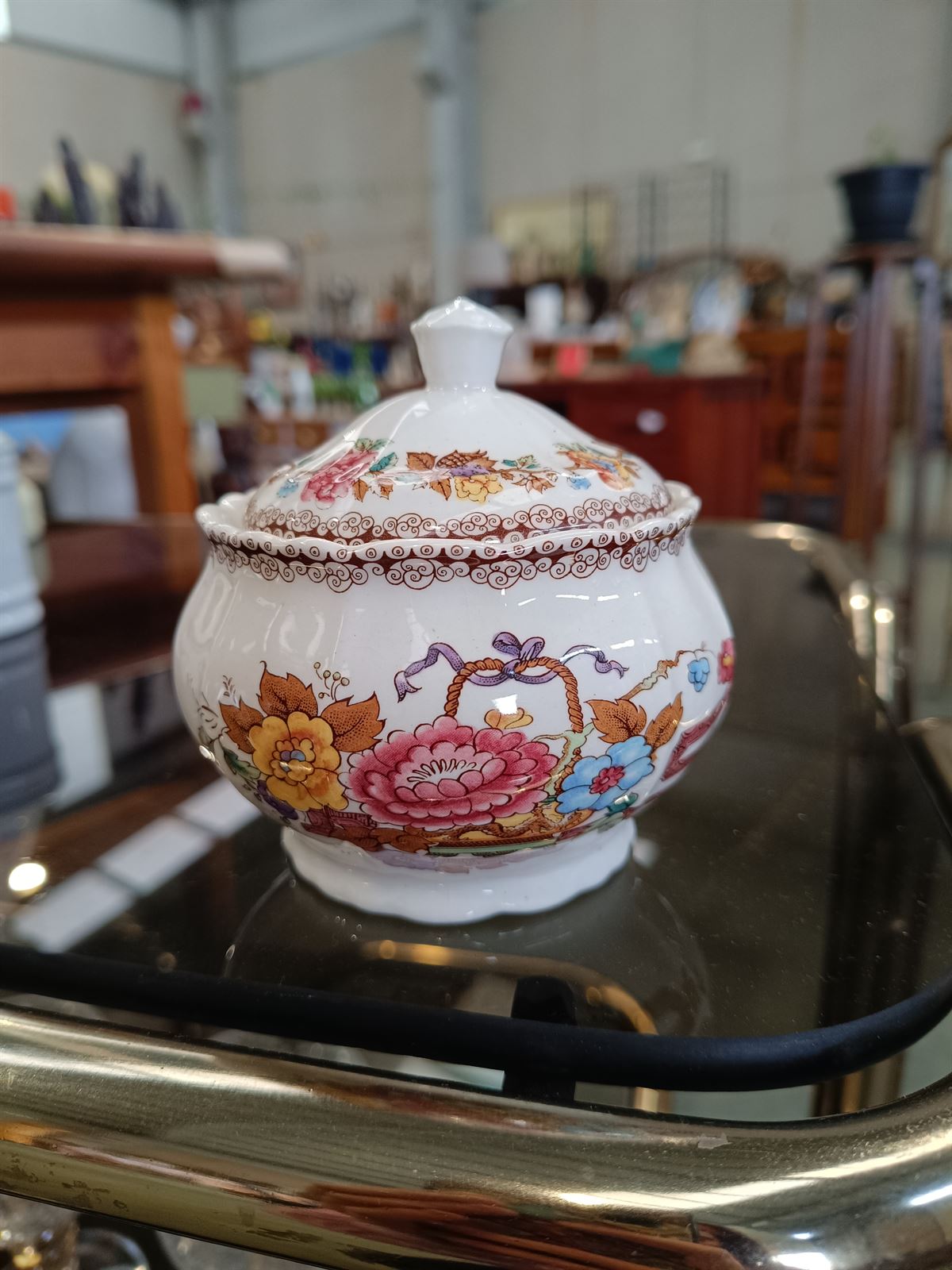 Azucarero Madrás San Claudio de cerámica - Imagen 1