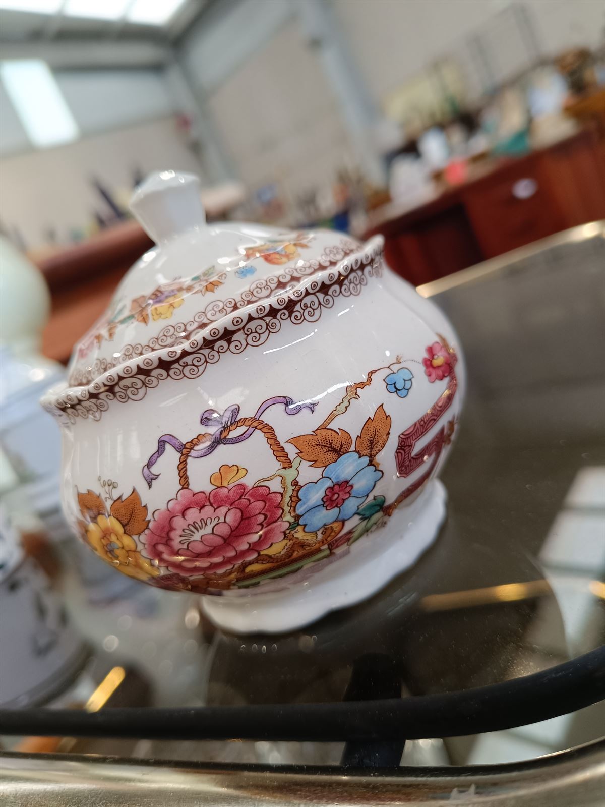 Azucarero Madrás San Claudio de cerámica - Imagen 3