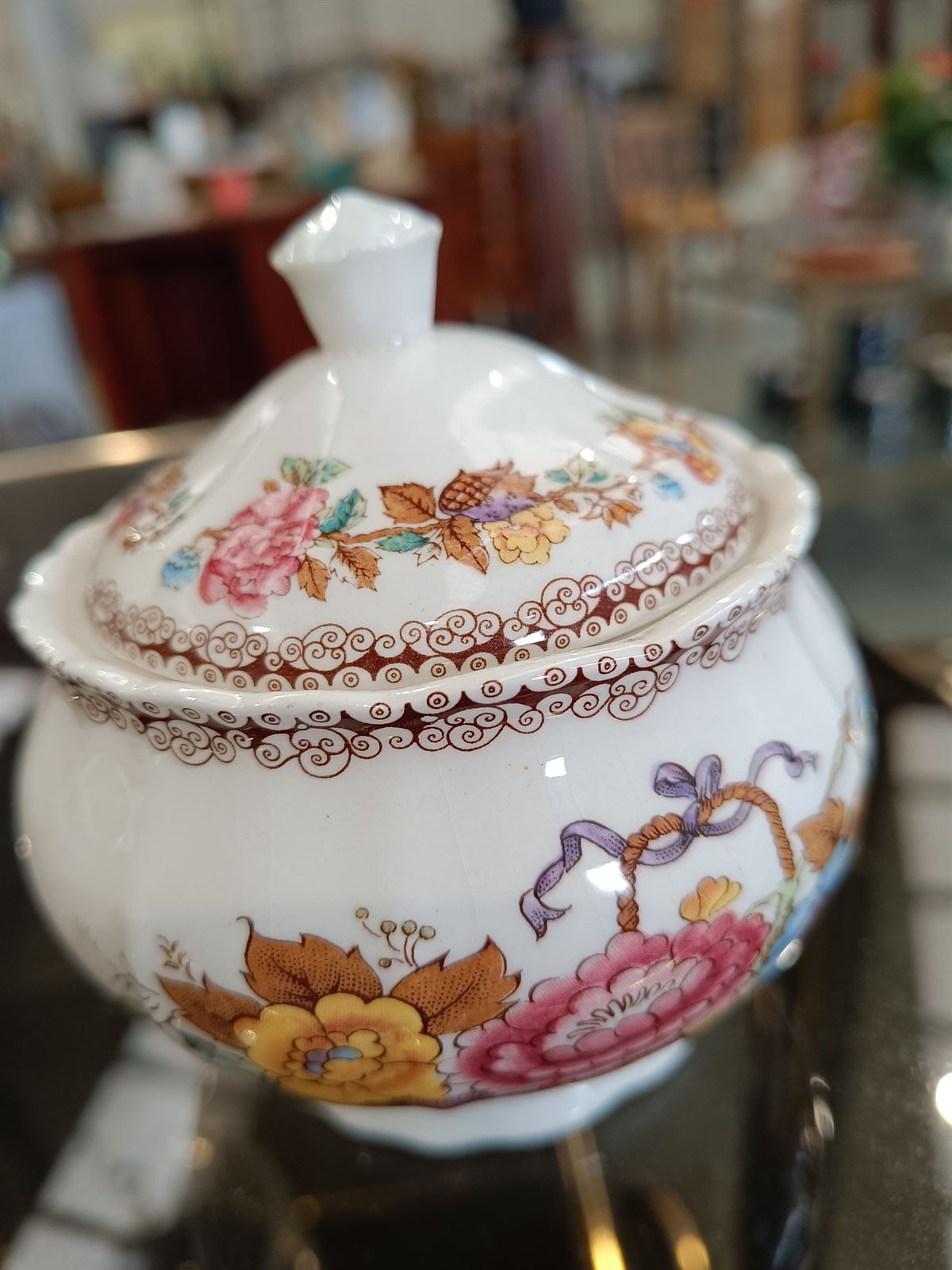 Azucarero Madrás San Claudio de cerámica - Imagen 4