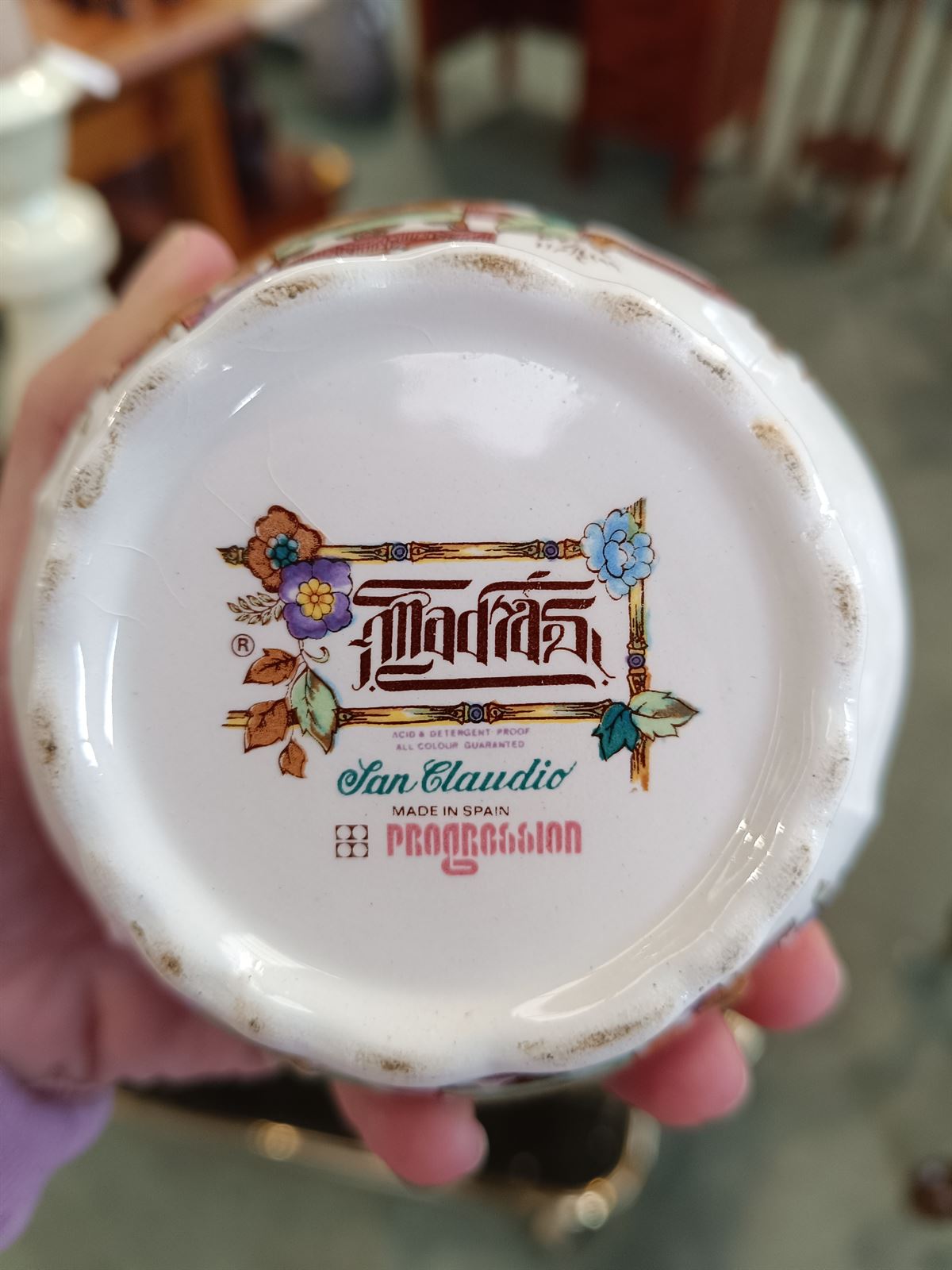 Azucarero Madrás San Claudio de cerámica - Imagen 6