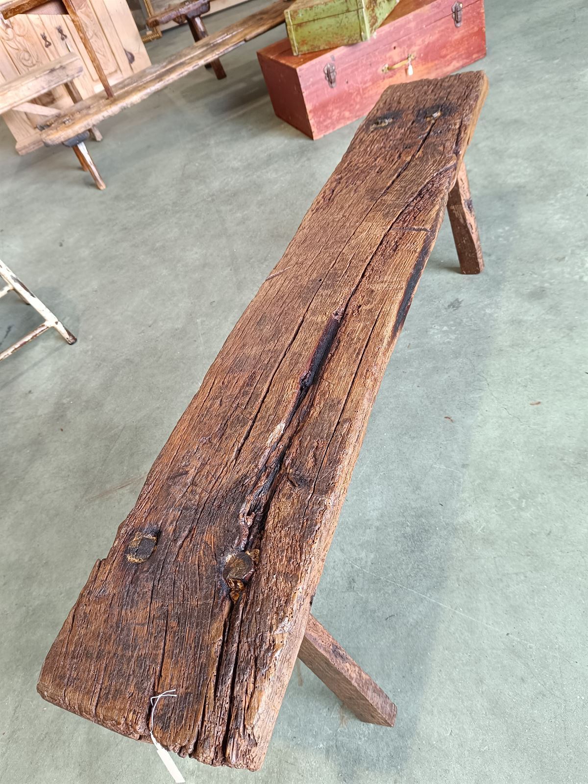 Banco antiguo de madera - Imagen 2