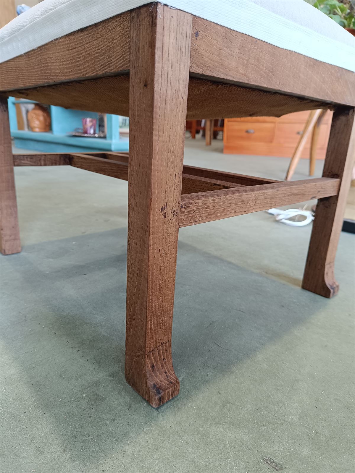 Banco reposapiés art deco de madera - Imagen 5