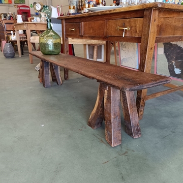 Banco rústico de madera de castaño - Imagen 1