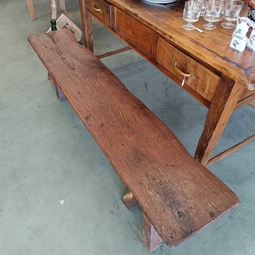 Banco rústico de madera de castaño - Imagen 2