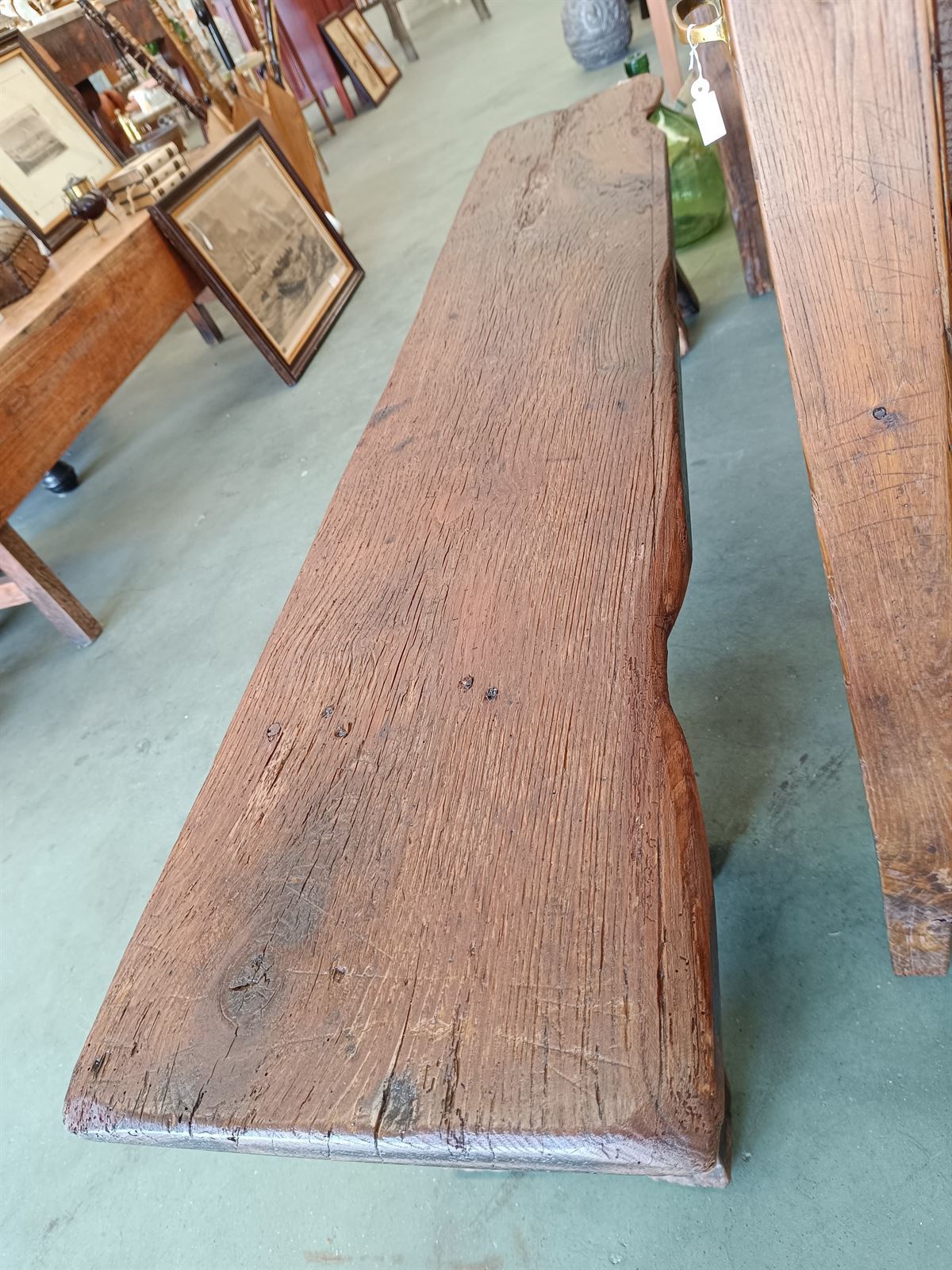 Banco rústico de madera de castaño - Imagen 7