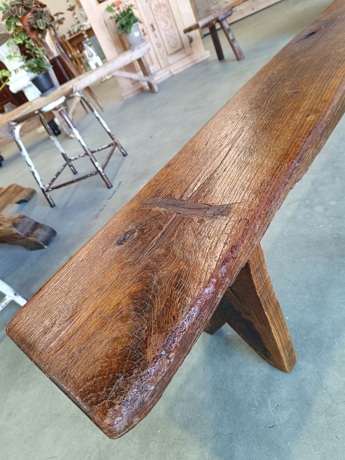 Banco rústico de madera - Imagen 3