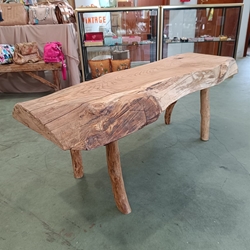 Banco rústico de madera - Imagen 1