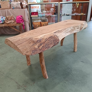 Banco rústico de madera - Imagen 1