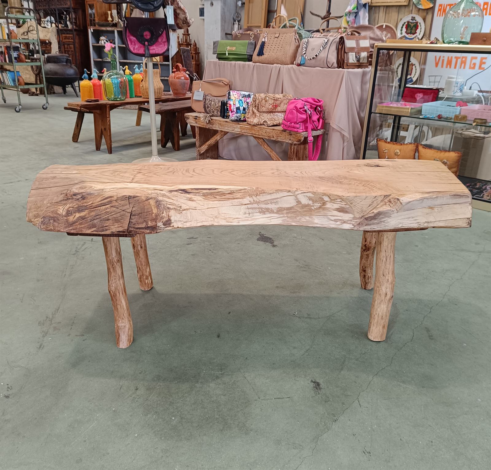 Banco rústico de madera - Imagen 4