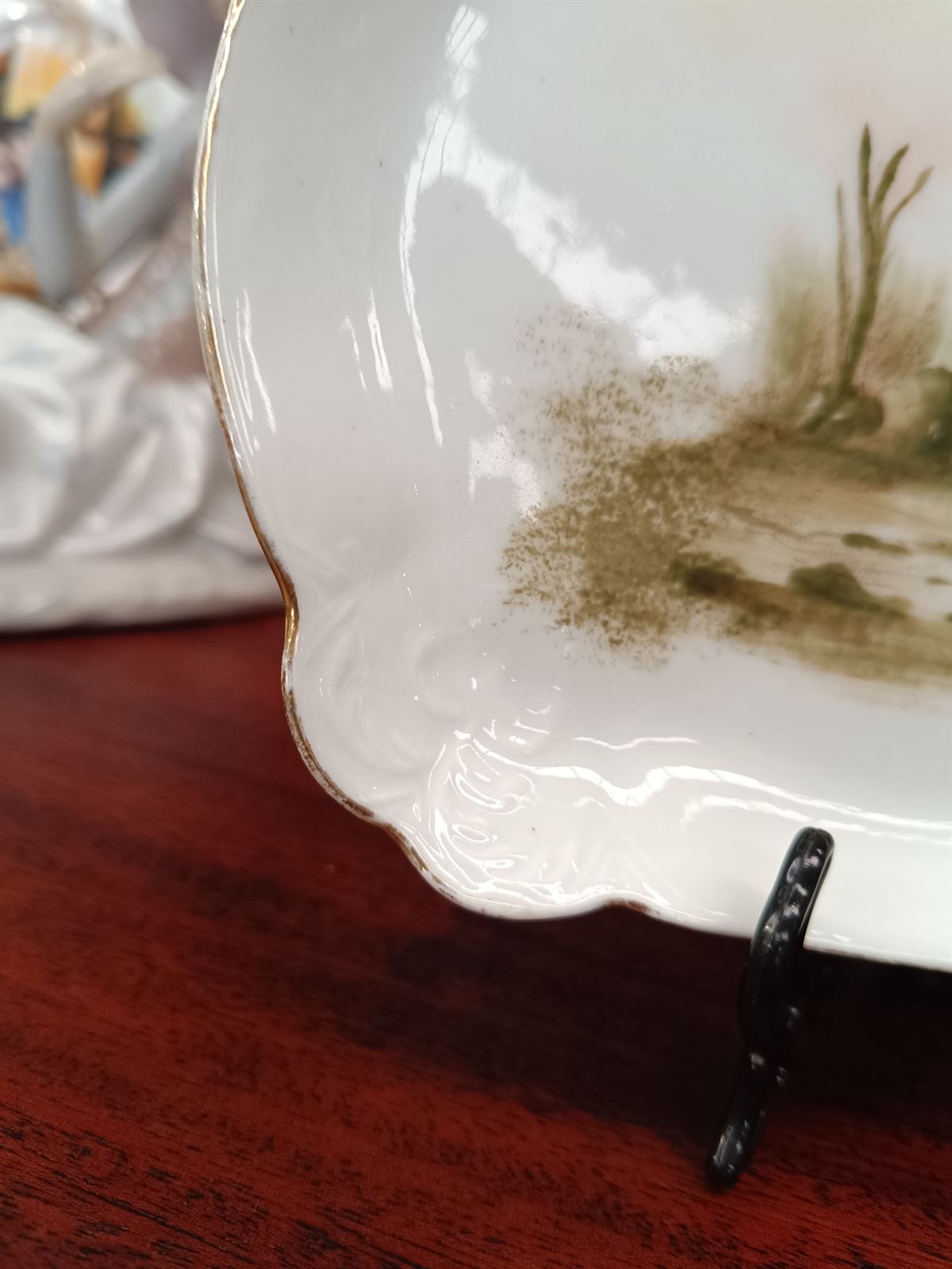 Bandeja antigua Limoges de porcelana - Imagen 5