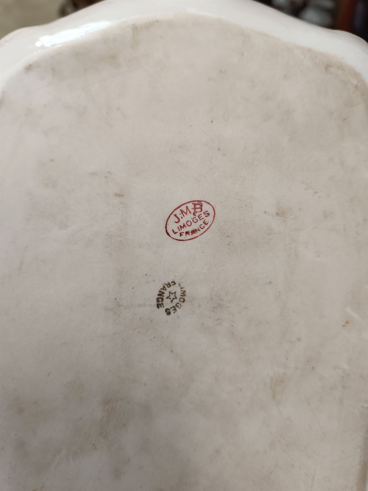 Bandeja antigua Limoges de porcelana - Imagen 7