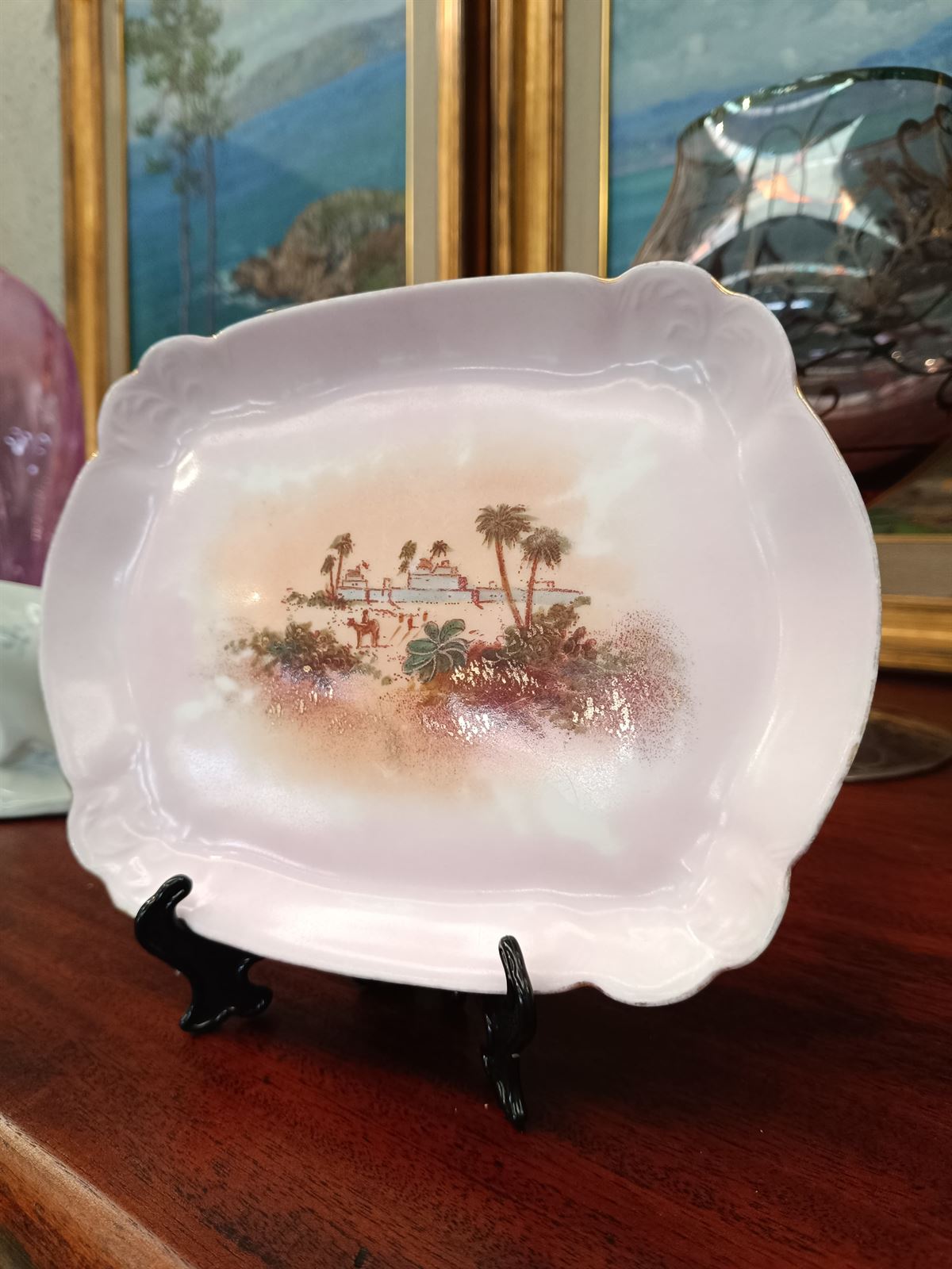 Bandeja JMB Limoges de porcelana - Imagen 2