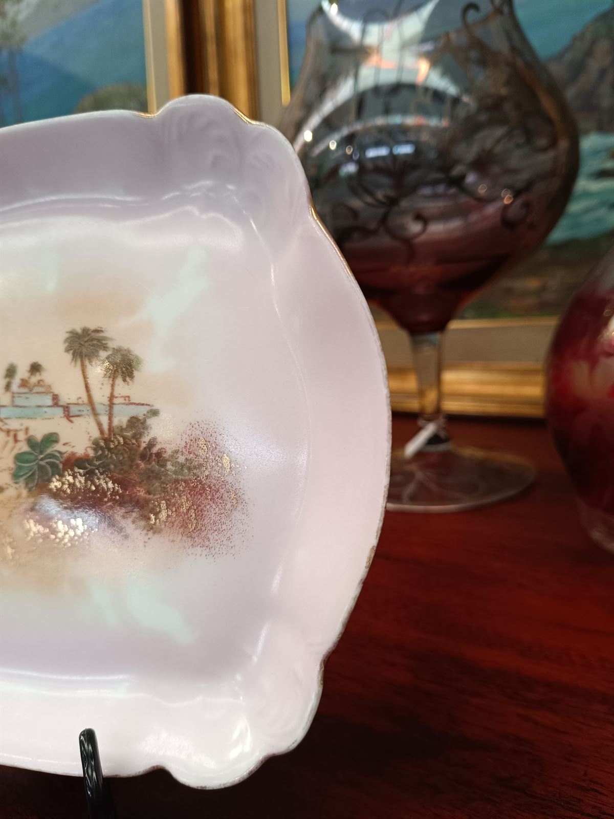 Bandeja JMB Limoges de porcelana - Imagen 3