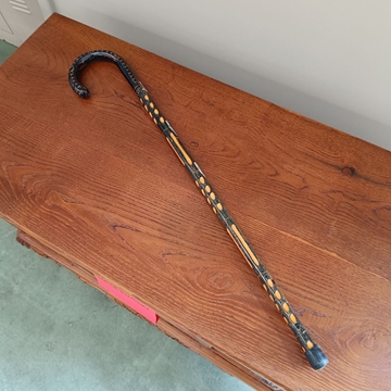 Bastón suizo antiguo de madera - Imagen 1