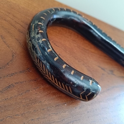 Bastón suizo antiguo de madera - Imagen 2