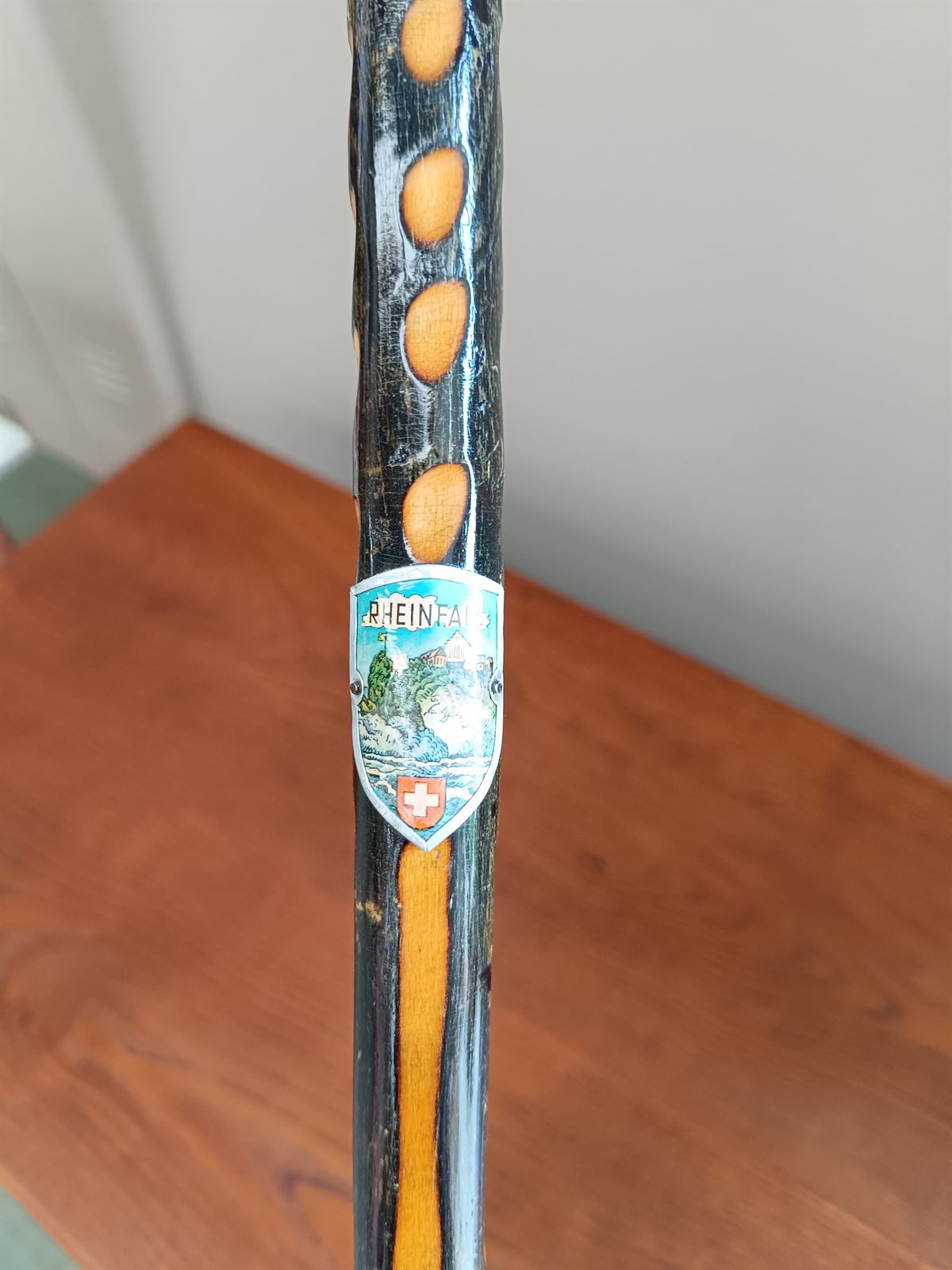 Bastón suizo antiguo de madera - Imagen 6