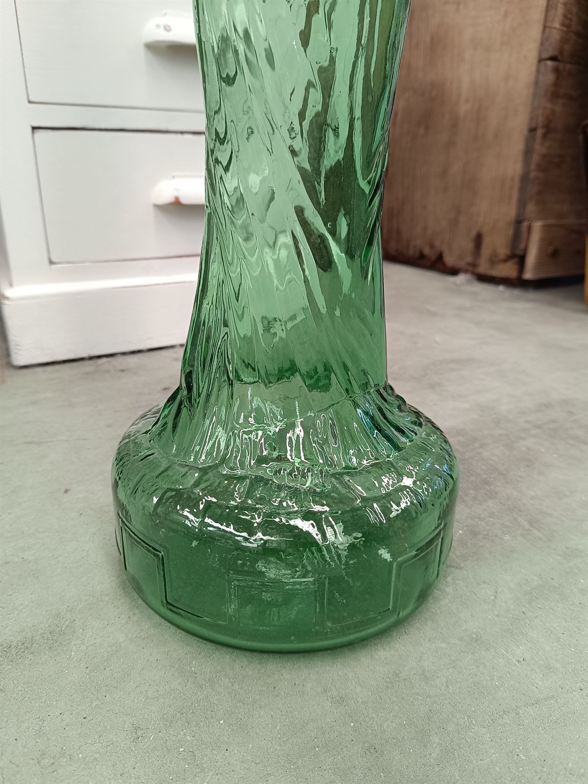 Botella cristal Chianti Italy Mid Century - Imagen 3