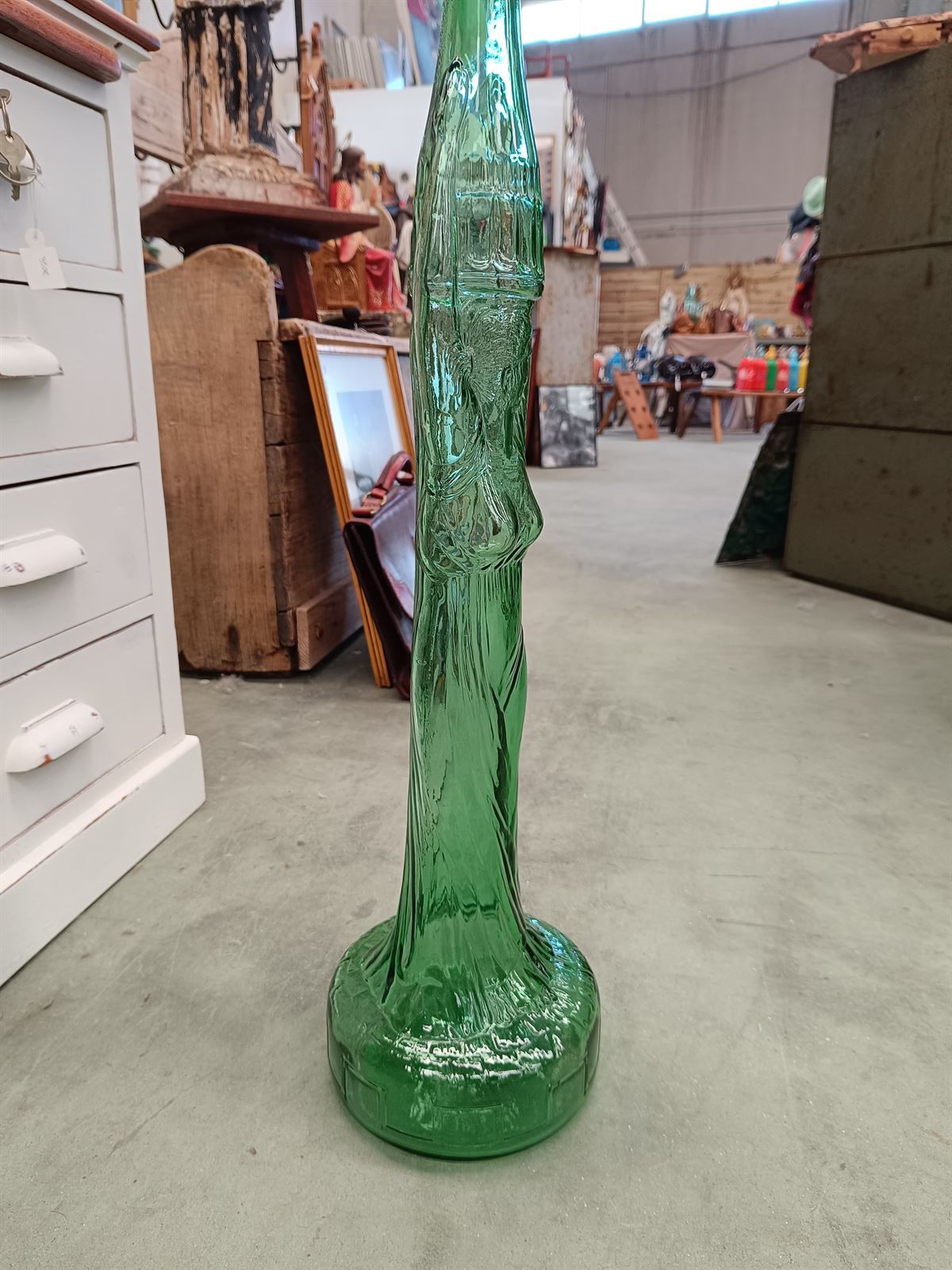 Botella cristal Chianti Italy Mid Century - Imagen 5