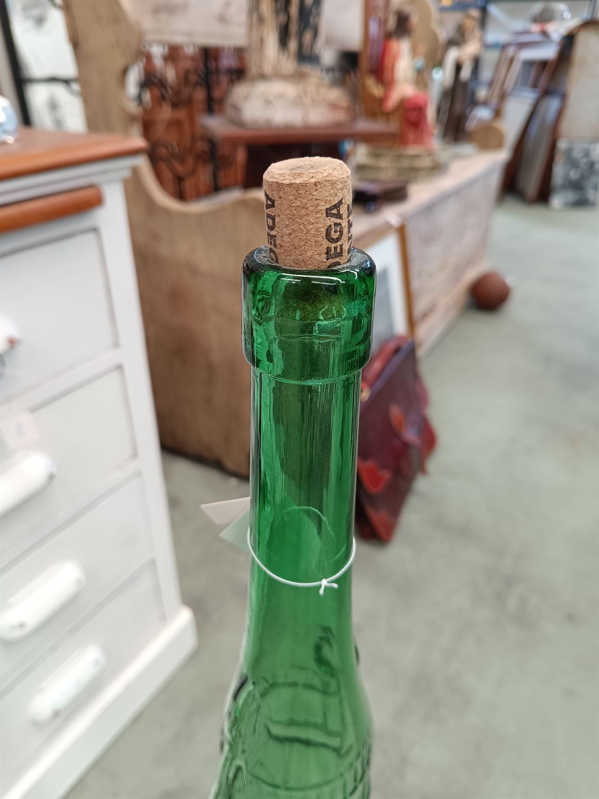 Botella cristal Chianti Italy Mid Century - Imagen 6