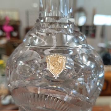 Botella licorera CR cristal y plata - Imagen 2