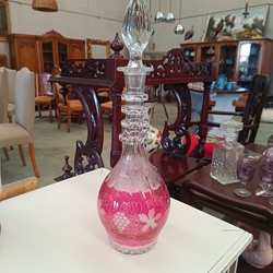 Botella licorera de cristal tallado - Imagen 1