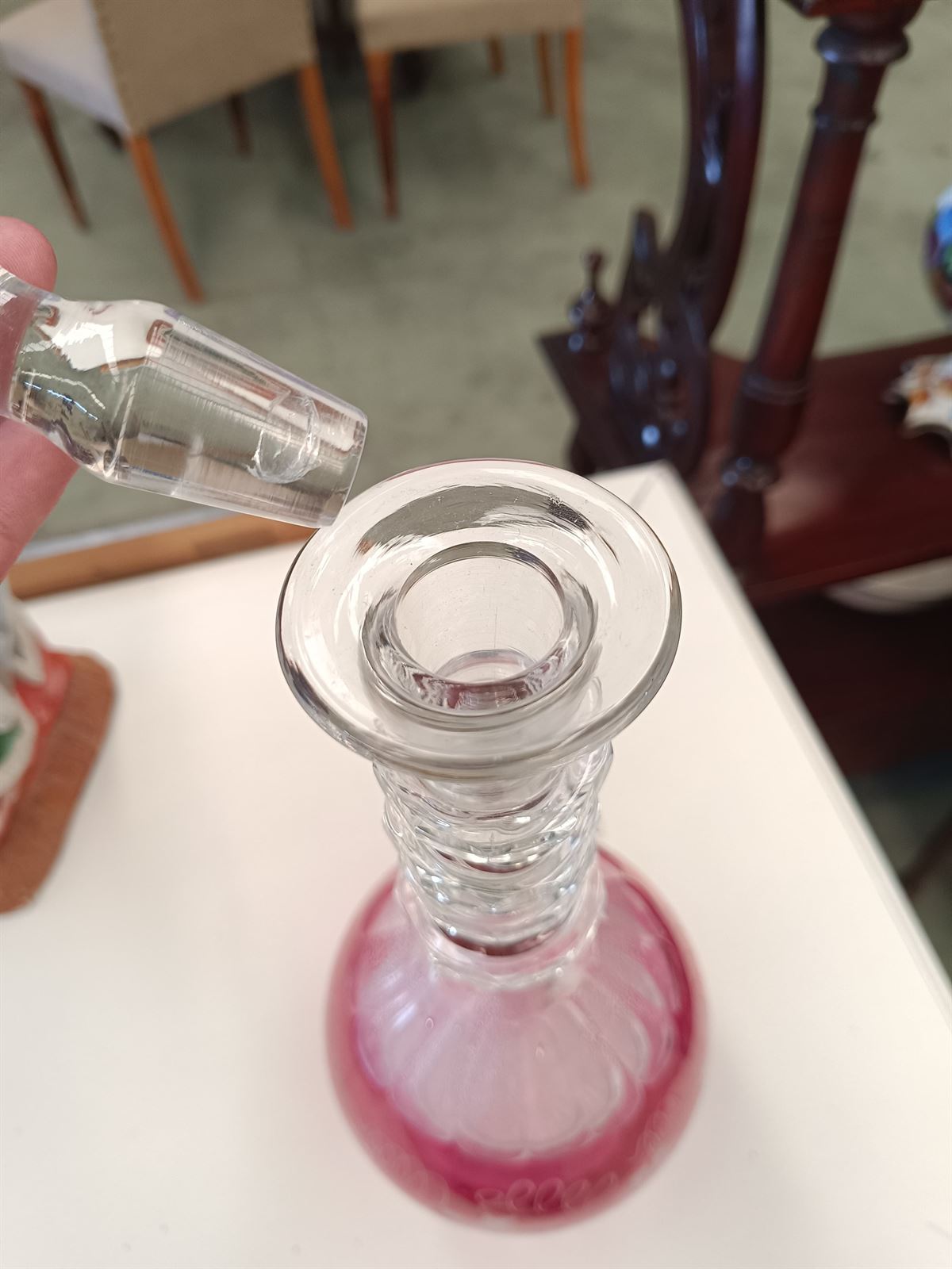Botella licorera de cristal tallado - Imagen 6