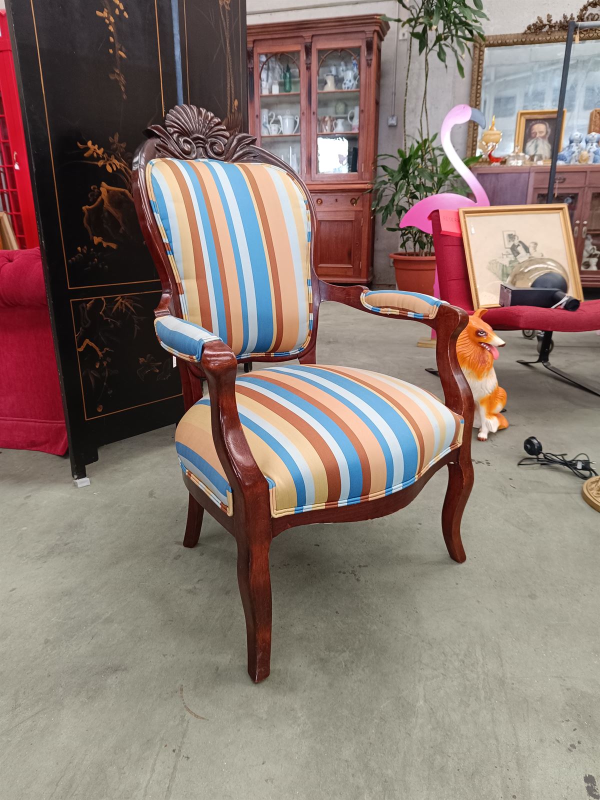 Butaca antigua en madera de caoba - Imagen 3