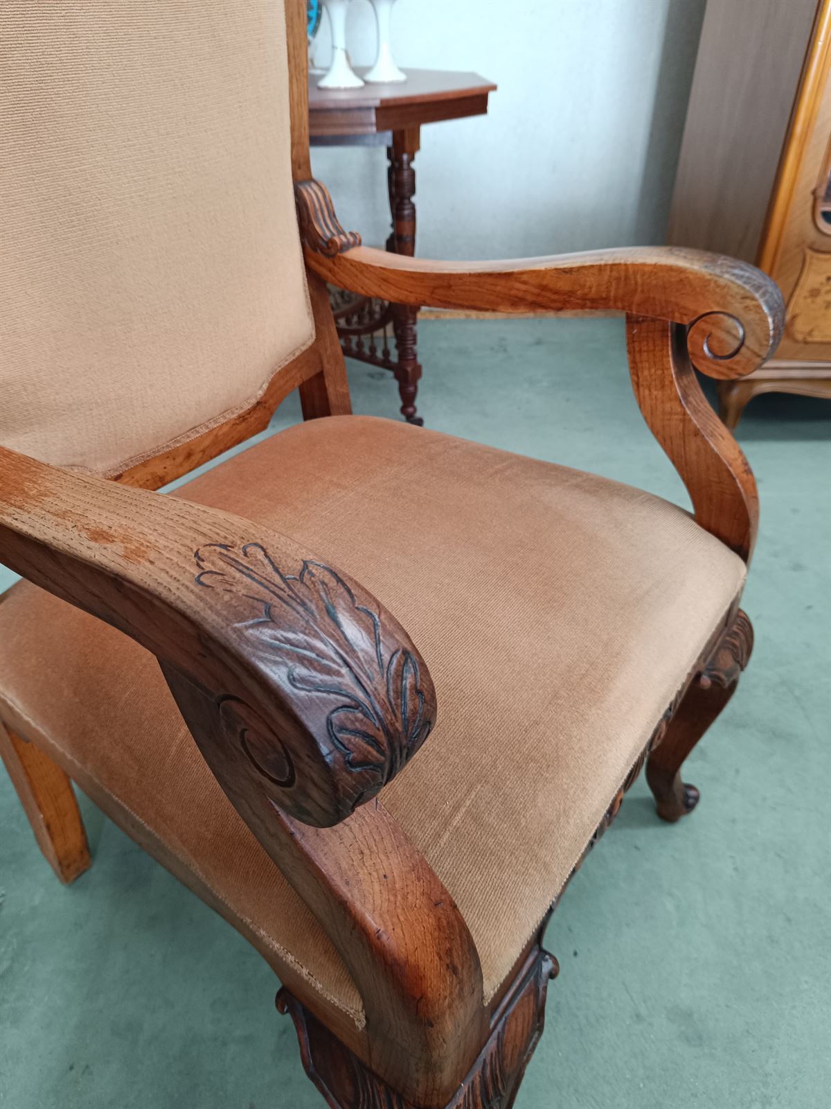 Butaca de despacho madera de castaño - Imagen 4