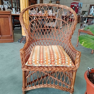 Butaca de mimbre con cojín - Imagen 2