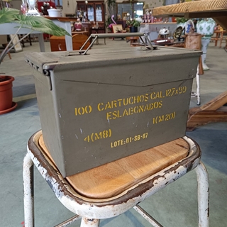 Caja antigua munición de cartuchos - Imagen 1