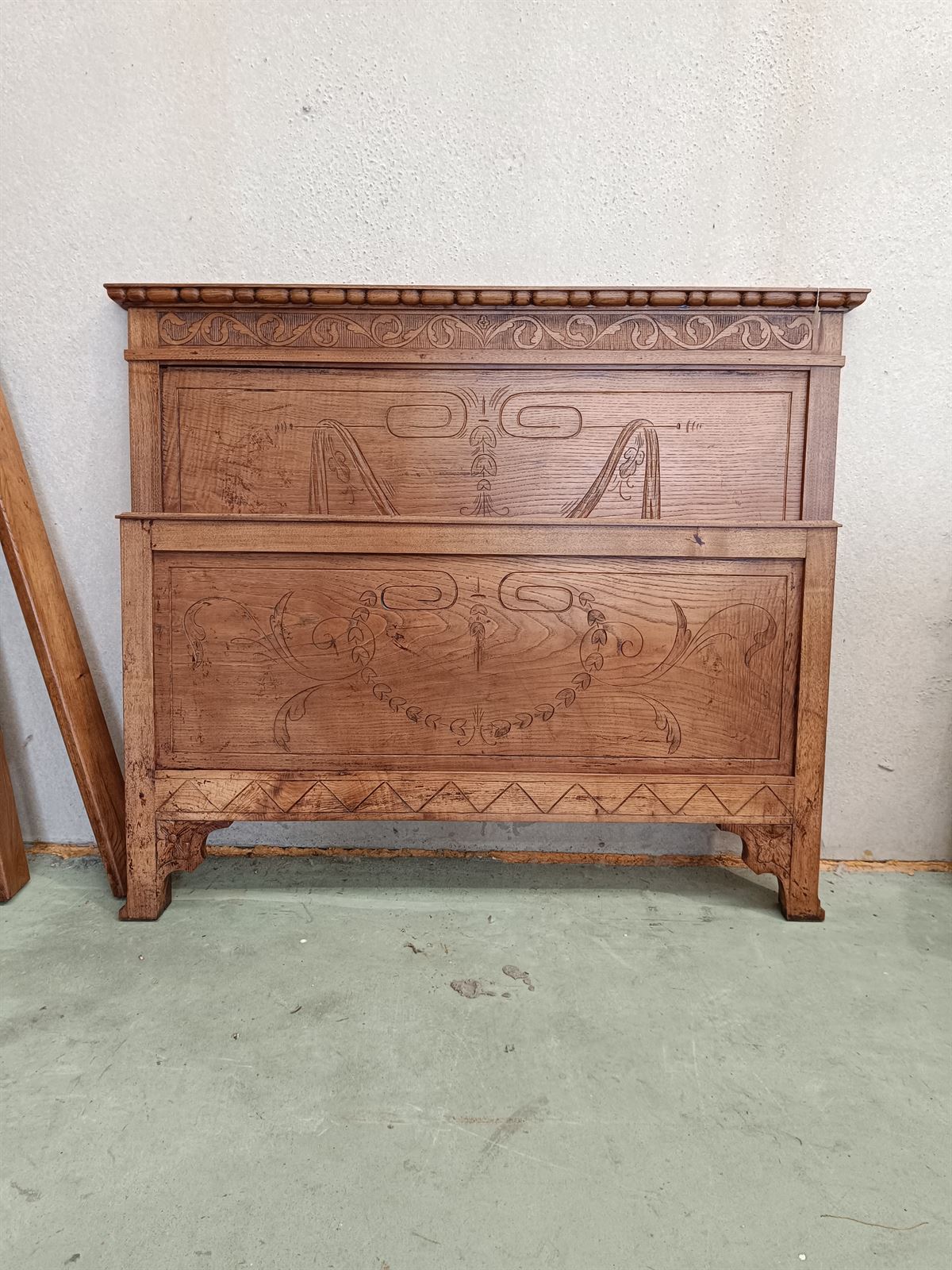 Cama en madera de roble años 30 - Imagen 2