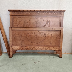 Cama en madera de roble años 30 - Imagen 2