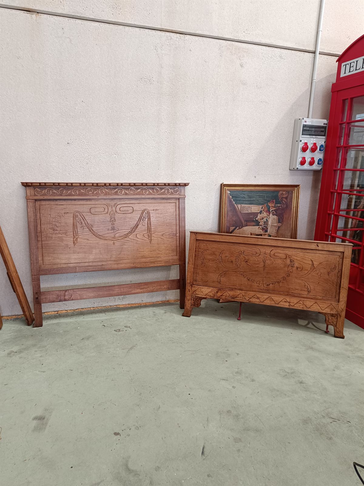 Cama en madera de roble años 30 - Imagen 3