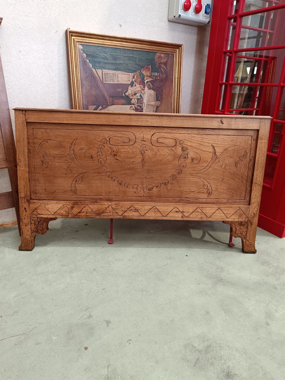 Cama en madera de roble años 30 - Imagen 5