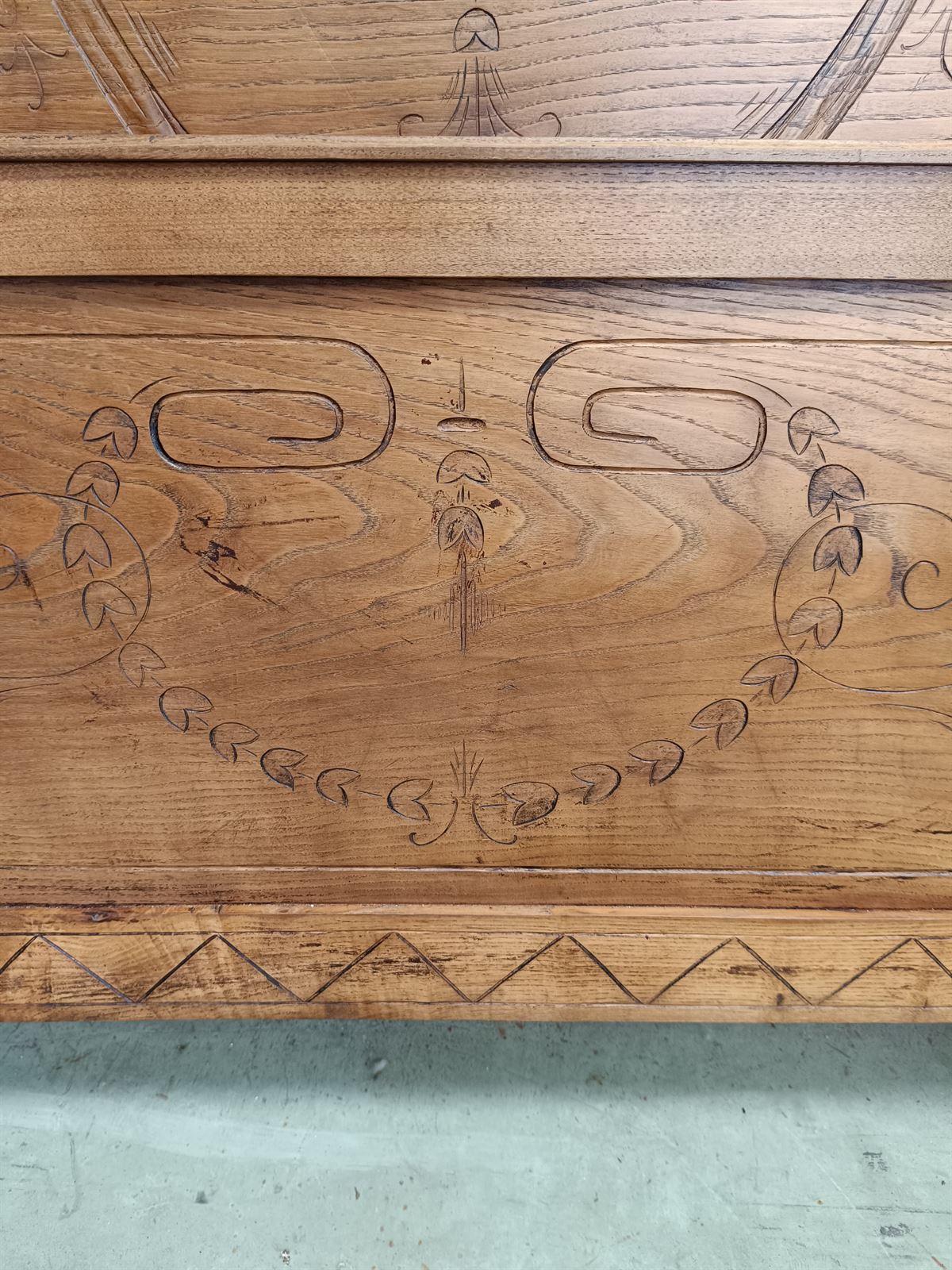 Cama en madera de roble años 30 - Imagen 8