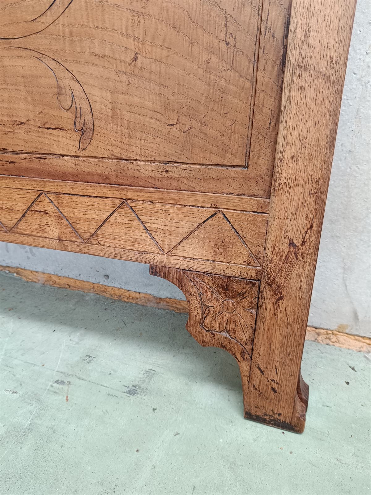 Cama en madera de roble años 30 - Imagen 9