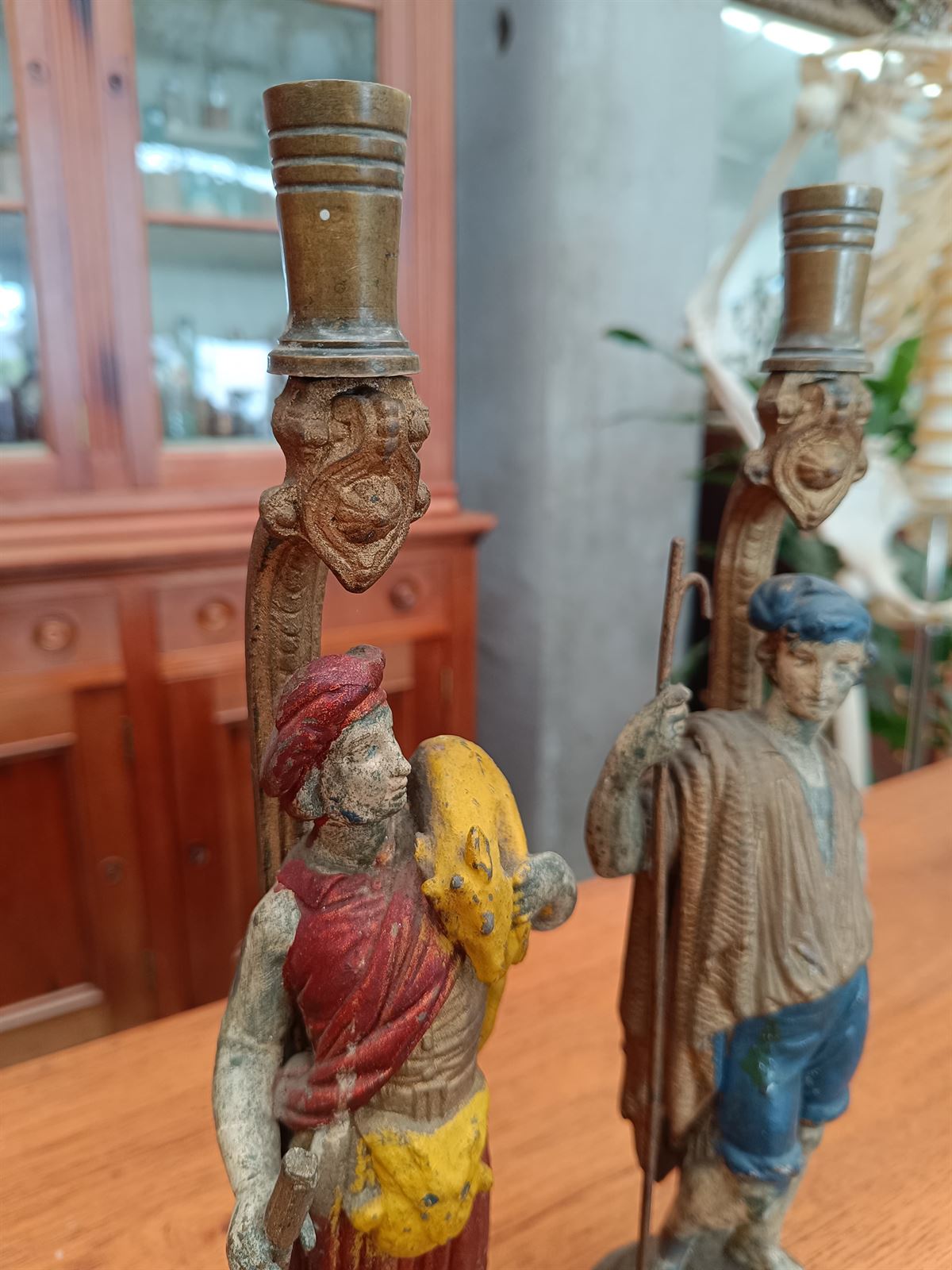 Candelabros Caza y Pesca S.XIX - Imagen 4