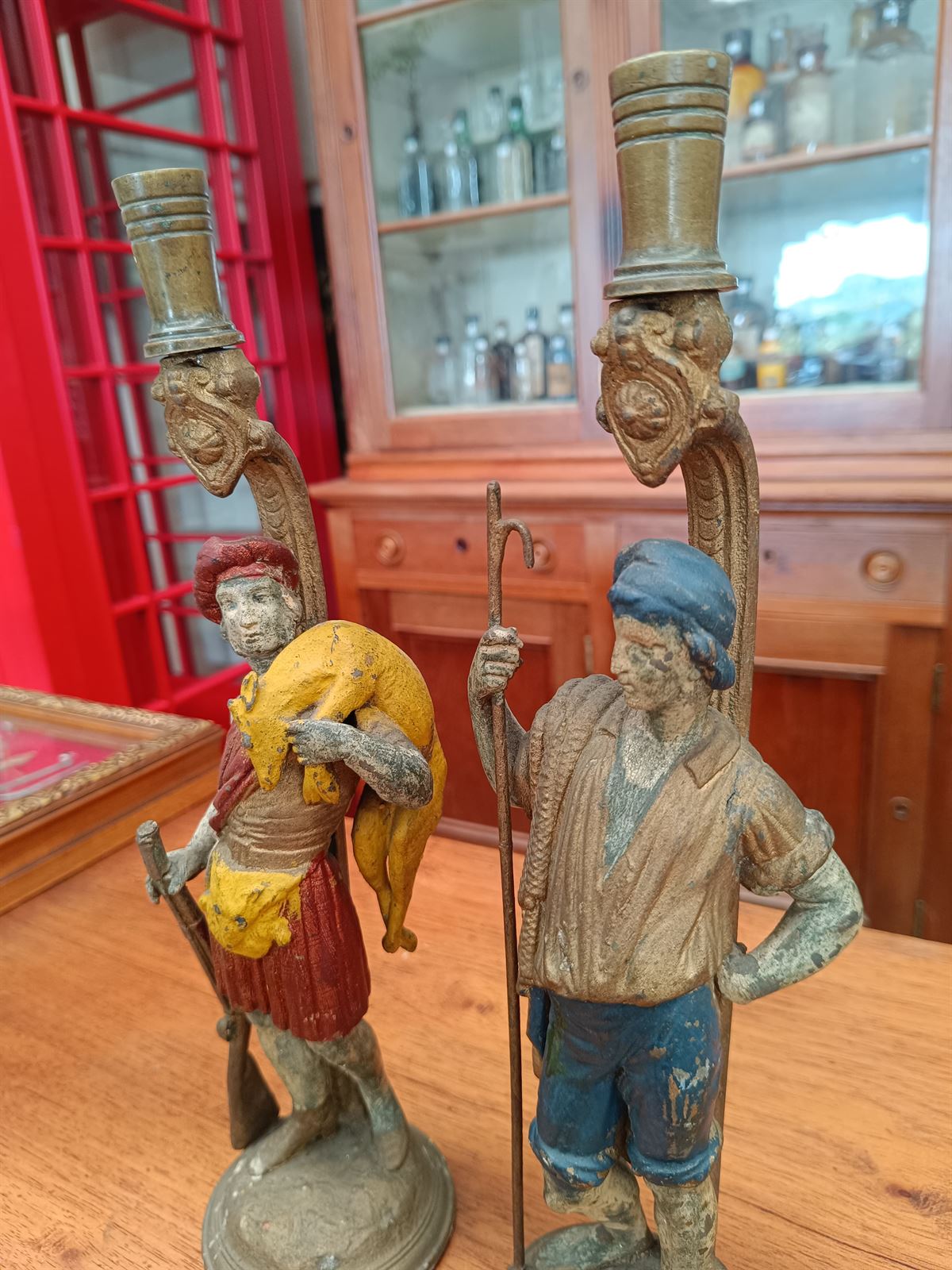 Candelabros Caza y Pesca S.XIX - Imagen 6