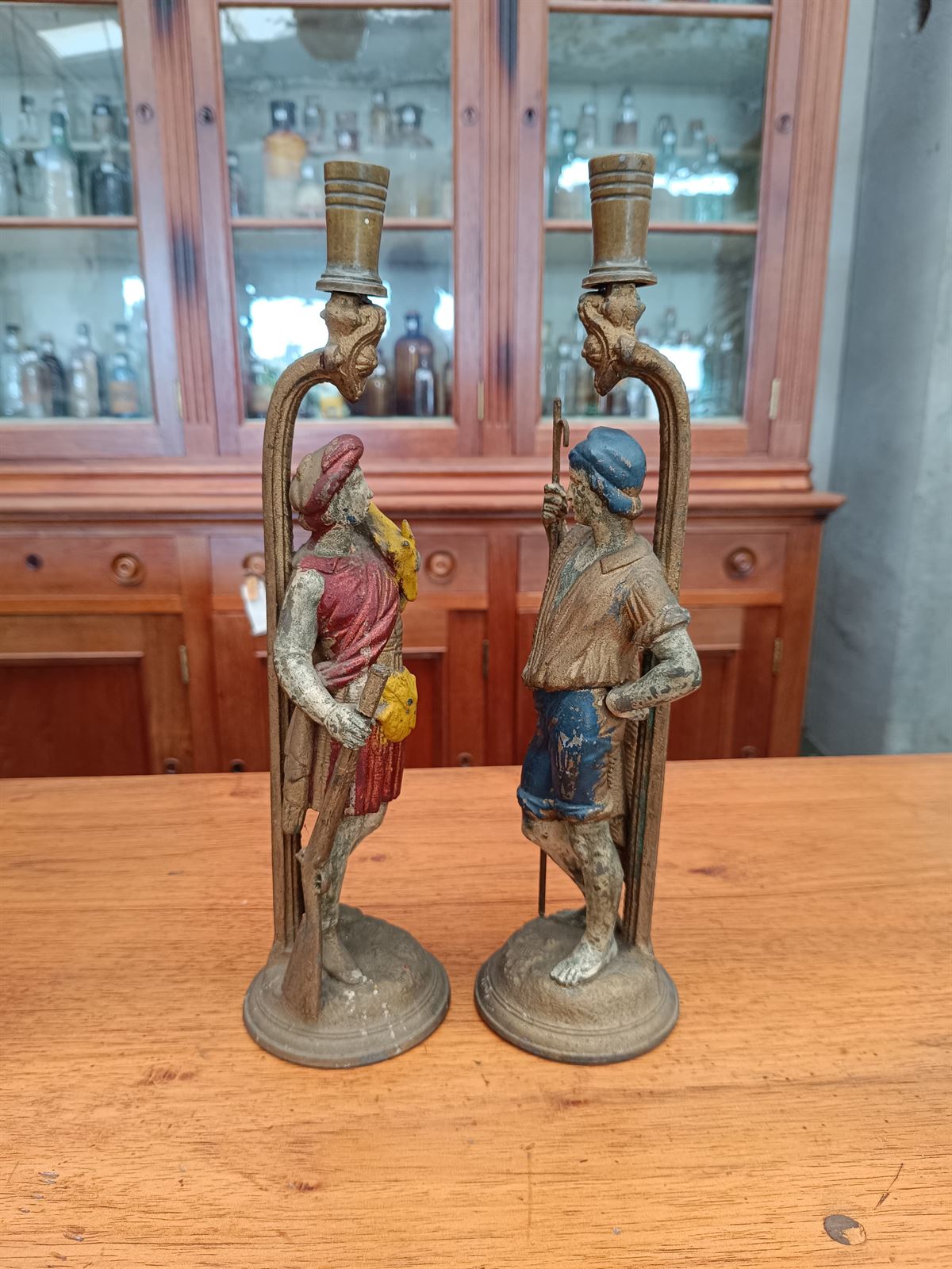 Candelabros Caza y Pesca S.XIX - Imagen 7