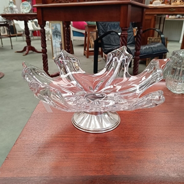 Centro de mesa cristal Murano y plata - Imagen 1