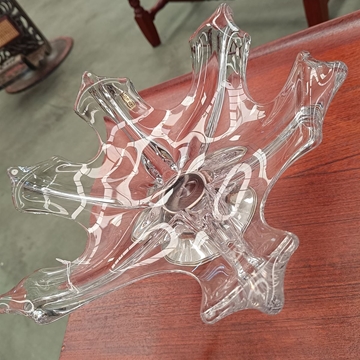 Centro de mesa cristal Murano y plata - Imagen 2