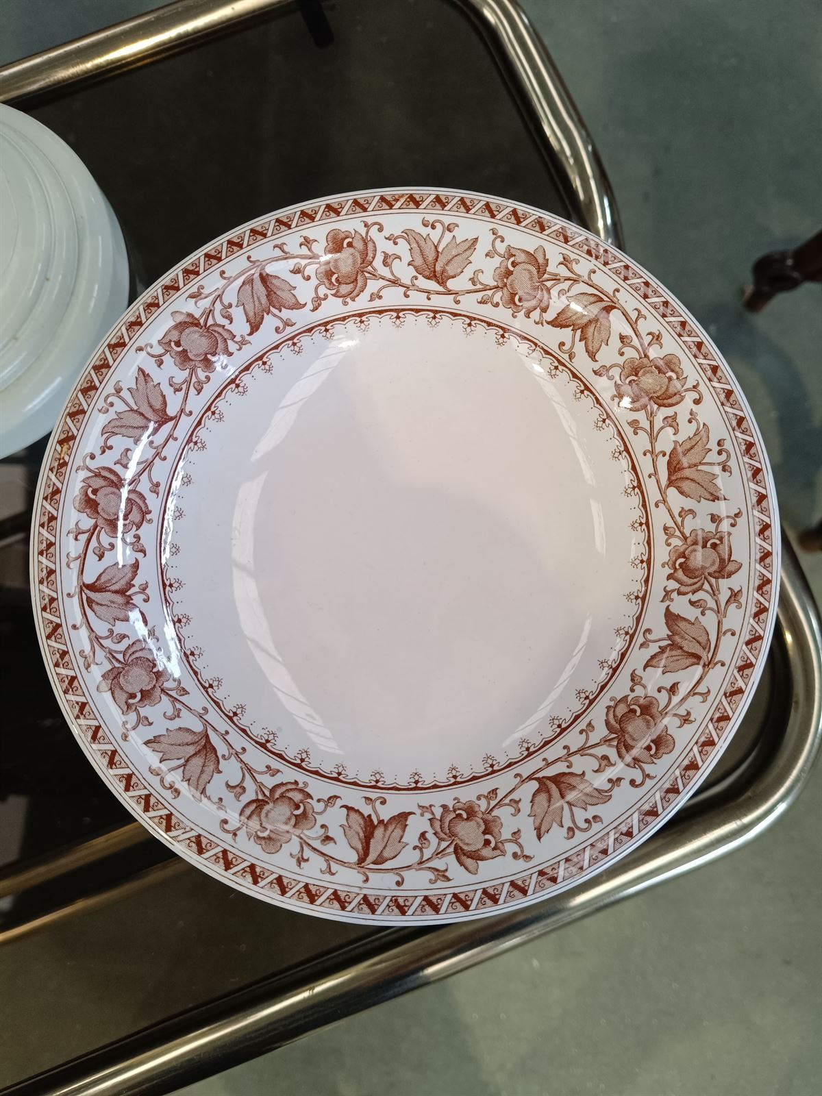 Compotier Sarreguemines de porcelana - Imagen 2