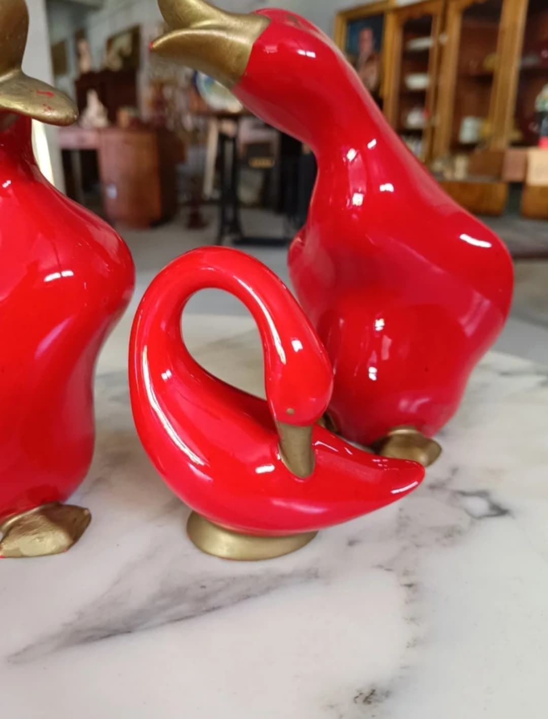Conjunto figuras 3 patos de cerámica - Imagen 4