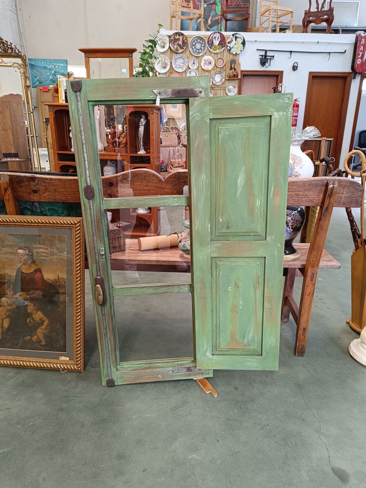 Contraventana vintage de madera - Imagen 1