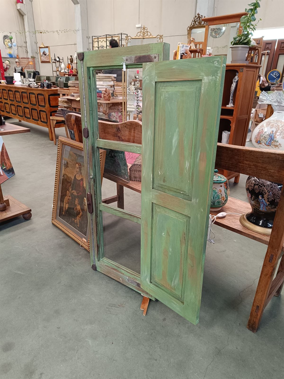 Contraventana vintage de madera - Imagen 2