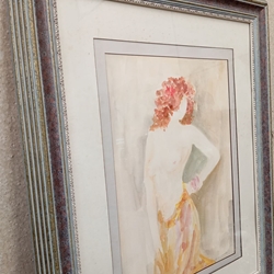 Cuadro desnudo femenino acuarela - Imagen 2