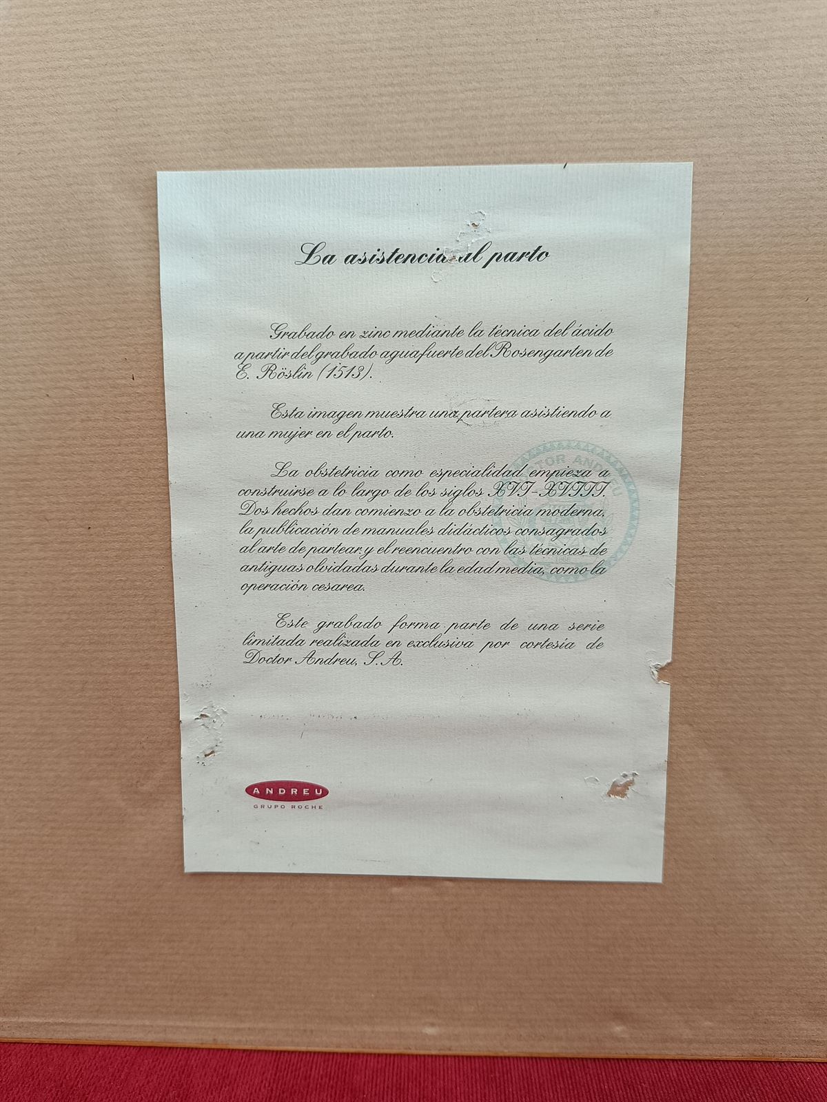 Cuadro grabado La Asistencia al Parto - Imagen 6