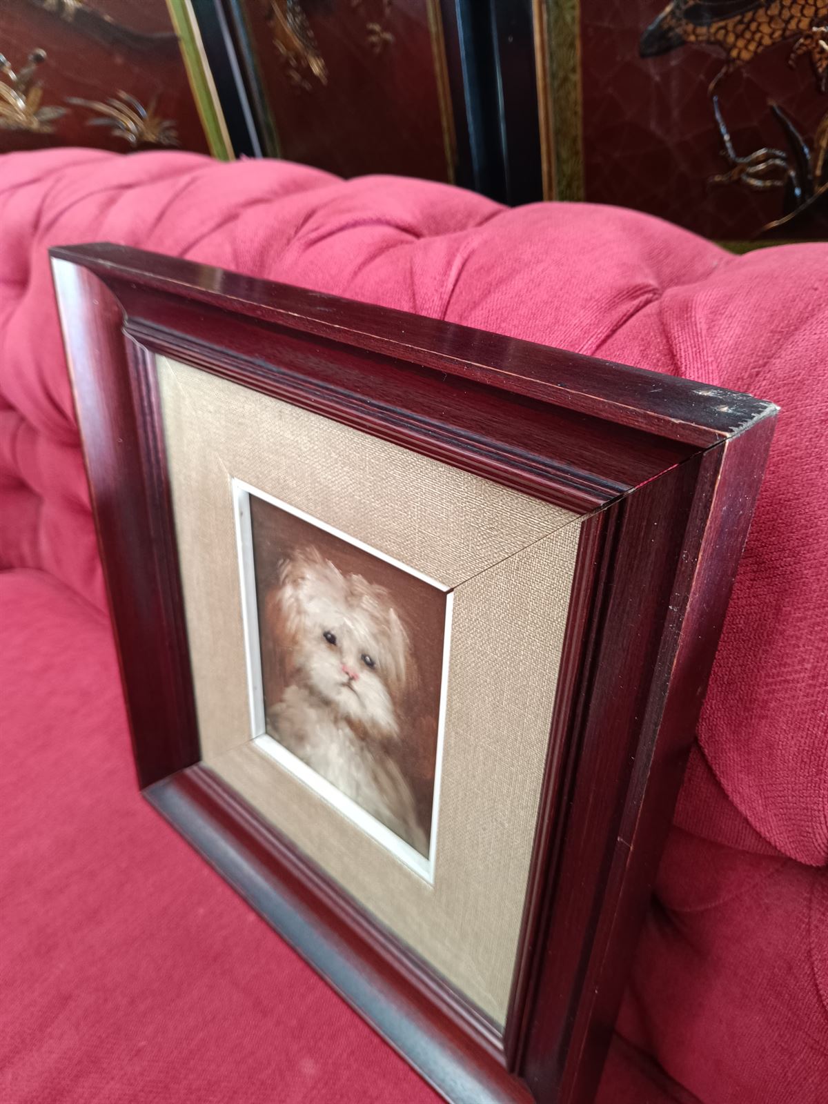 Cuadro óleo sobre tabla años 70 - Imagen 4