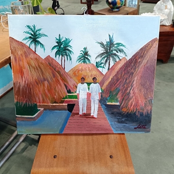 Cuadro pintura óleo tropical - Imagen 1